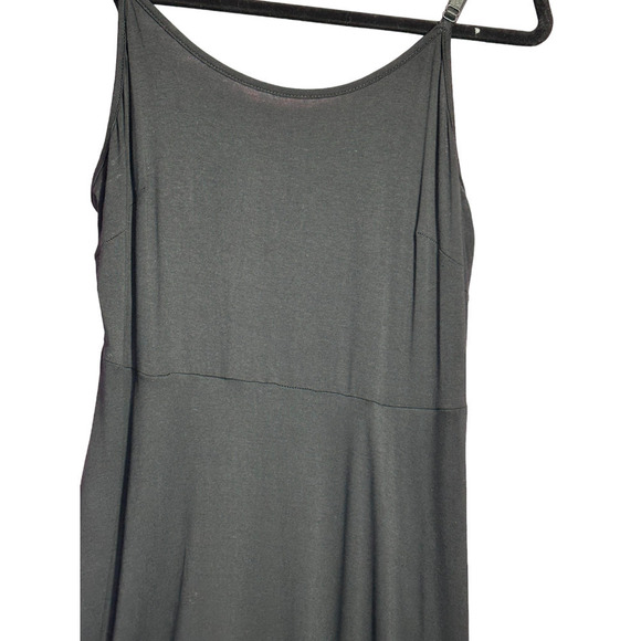 Bloomchic Black Flowey Lace Bottom Spaghetti Strap Black Dress Goth Vibe Size 14 - Picture 9 of 11